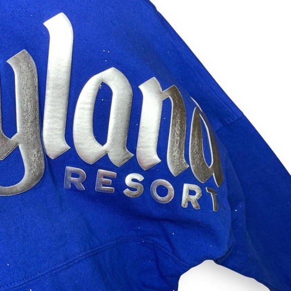 Disneyland Spirit Jersey XS Wishes Come True Disney Glitter Blue Silver - Picture 9 of 14